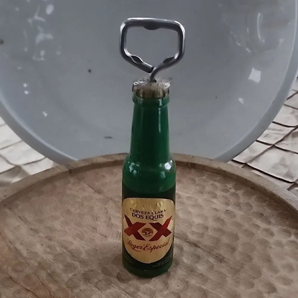 Vintage Wooden Cerveza Clara Dos Equis XX Lager Special Bottle Opener